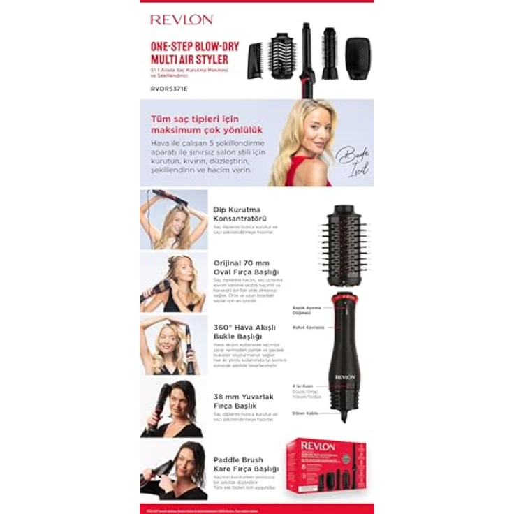 Revlon Lockenstab RVDR5371E, 5-in-1 Multi-Styler mit 32 mm Durchmesser und 4 Temperaturstufen – Bild 10