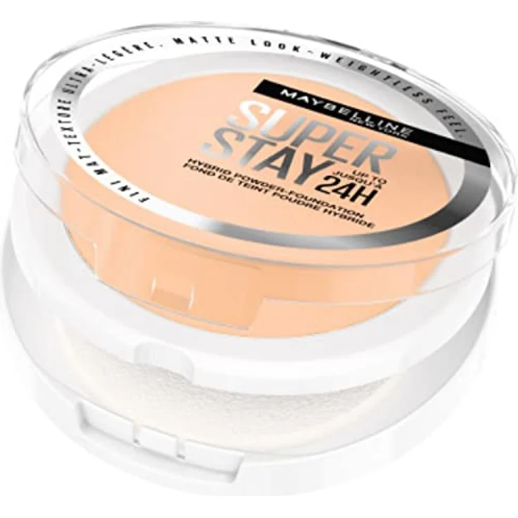 Maybelline New York - Puder 2-in-1, Mattierendes Puder und Foundation, lang anhaltend, ohne Übertragung – Superstay 24 Hybrid – Farbton: 06 – Inhalt: 9 g – Bild 4