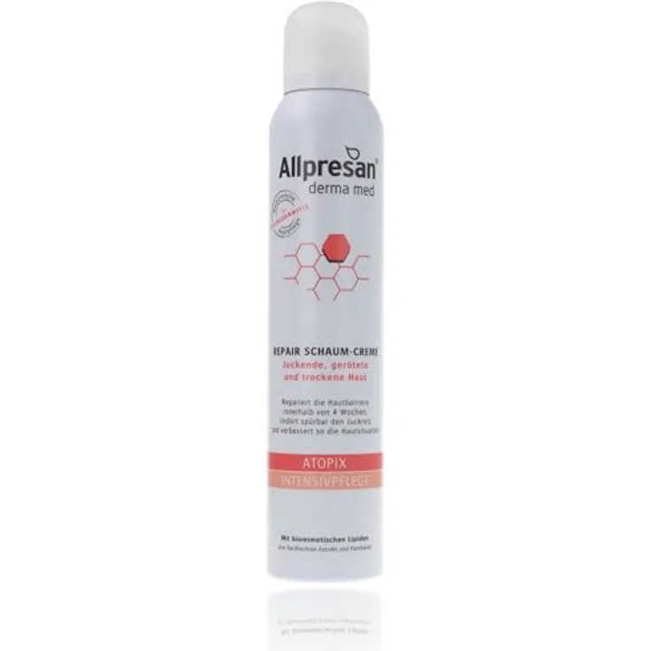 Allpresan Derma med ATOPIX INTENSIVPFLEGE Schaum-Creme, 200 ml - Medizinische Hautpflege bei Neurodermitis, repariert die Hautbarriere, lindert Juckreiz