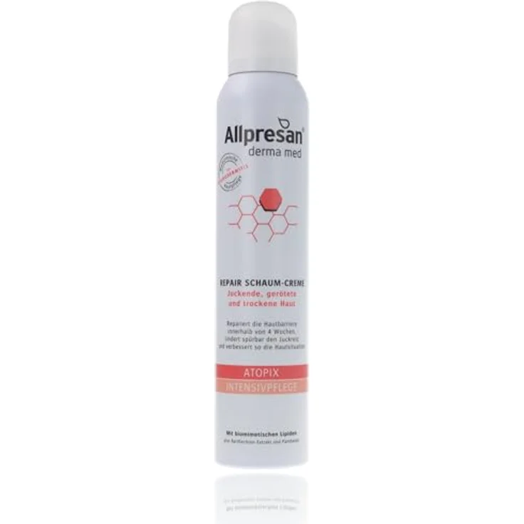 Allpresan Derma med ATOPIX INTENSIVPFLEGE Schaum-Creme, 200 ml - Medizinische Hautpflege bei Neurodermitis, repariert die Hautbarriere, lindert Juckreiz – Bild 1