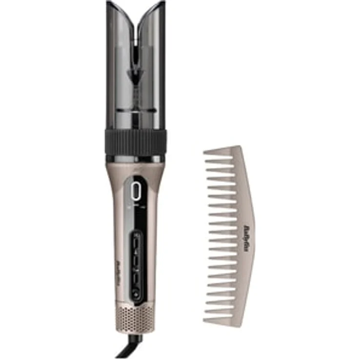 BaByliss Style Secret Air, Automatischer Lockenstab mit 4 Temperatur- und Luftstromstufen, keramikbeschichtet, inkl. grobzackigem Kamm und Aufbewahrungstasche