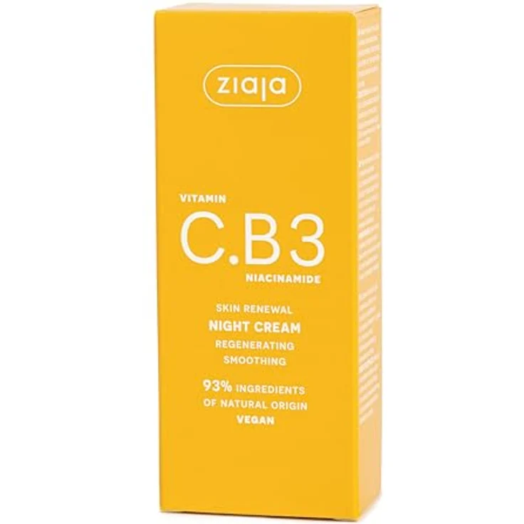 Ziaja Vitamin C.B3 Niacinamid Nachtcreme, 50 ml - Aktive Vitamin-infundierte Formel, spendet Feuchtigkeit und gleicht den Hautton aus, gesunder Glanz, geeignet für verschiedene Hauttypen – Bild 2