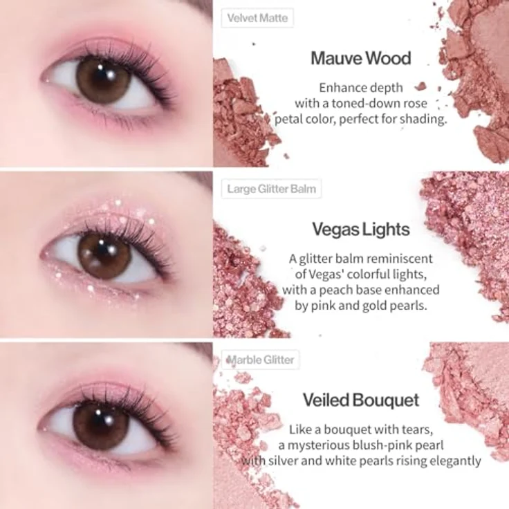 Unleashia N°5 All of Dusty Rose, Lidschattenpalette mit 9 veganen Farben in kühlen Pudertönen, 7,6 g – Bild 7