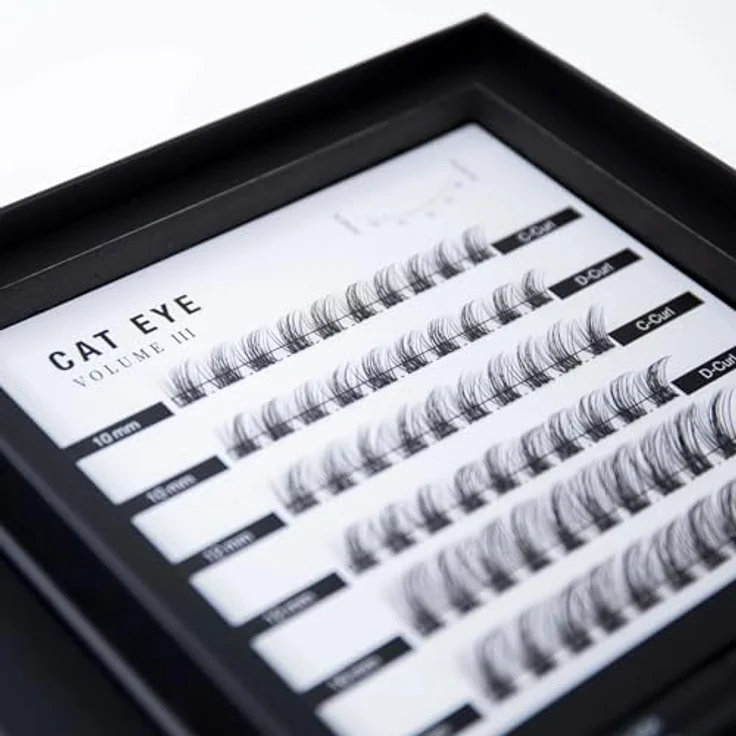 NICLAY DIY Lash Starterkit N1690.3, Professionelles Wimpern-Set mit 60 wiederverwendbaren Wimpern-Clustern, Cat Eye III, 10/12/16 mm – Bild 4