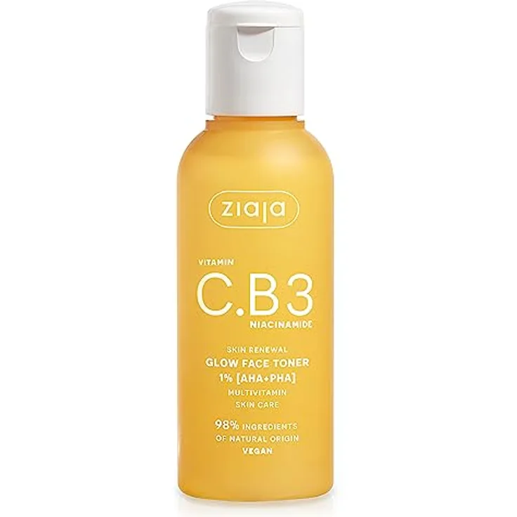 Ziaja Vitamin C.B3 Niacinamide Gesichtswasser, 120 ml, erfrischend und hautklärend, vegan
