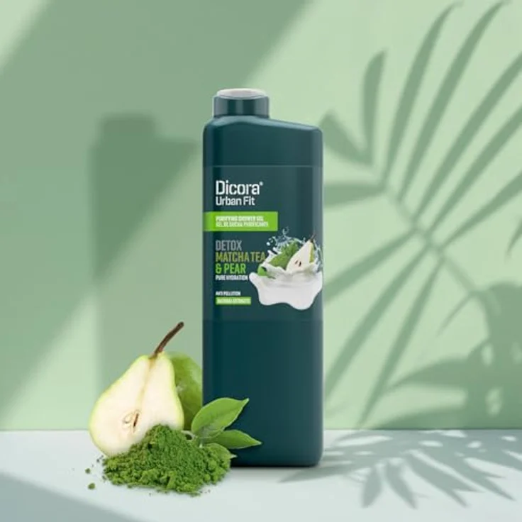 Dicora UrbanFit Duschgel tea&pear, 750ml, mit 94% natürlichen Inhaltsstoffen – Bild 2