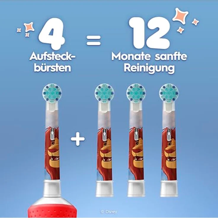 Braun Oral-B PRO Kids 3+ Aufsteckbürsten König der Löwen, 8er Pack, extra weiche Borsten für sanfte Reinigung – Bild 8