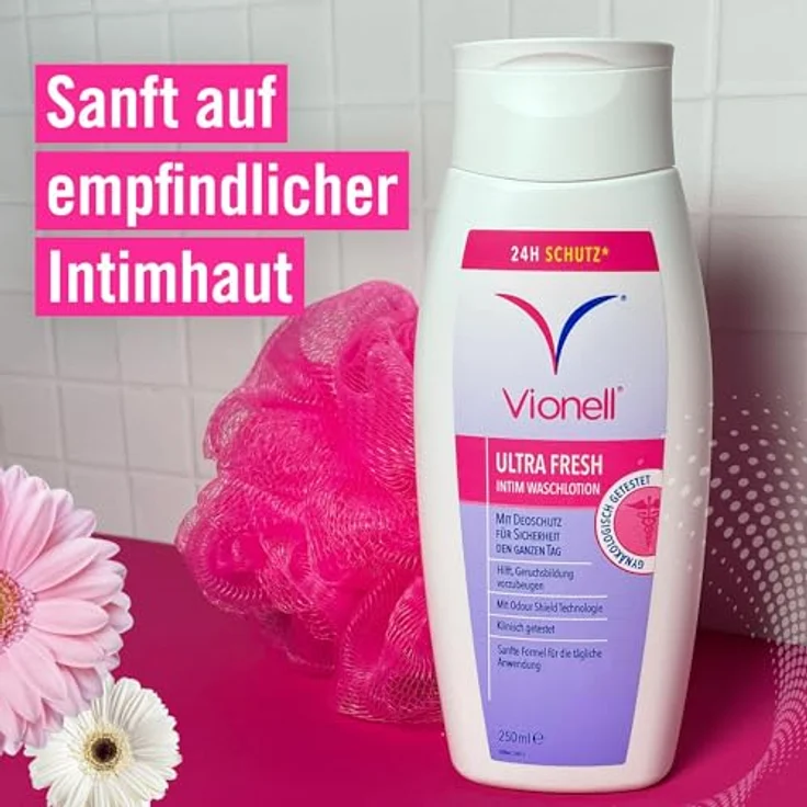 Vionell Intim Waschlotion Ultra Fresh, 250 ml Flüssigseife mit Deoschutz für dauerhafte Sicherheit – Bild 3