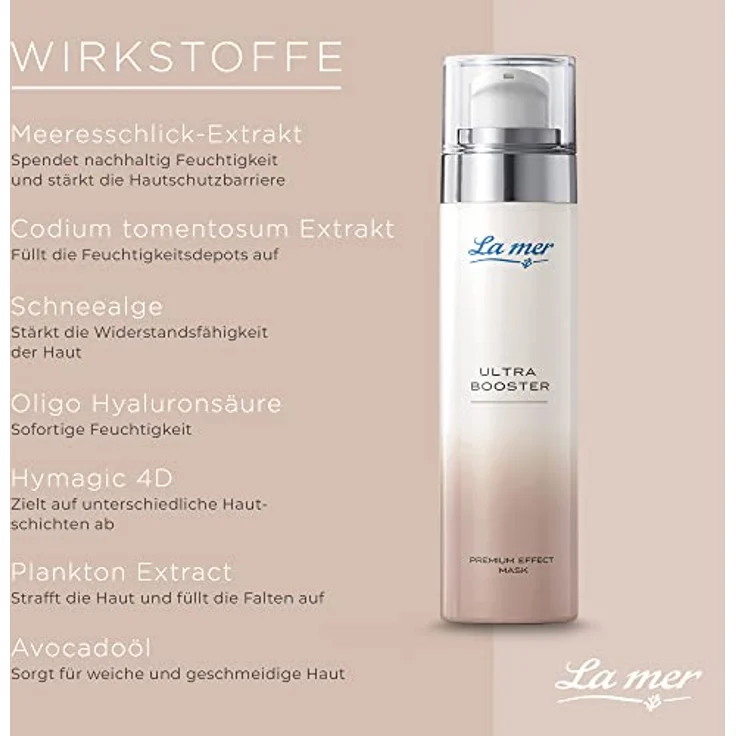 La mer Ultra Booster Premium Effect Mask - Cremige Gesichtsmaske für intensive Feuchtigkeit - Schützt und stärkt die natürliche Hautbarriere - Mindert Falten und wirkt nachhaltig straffend - 50 ml – Bild 3