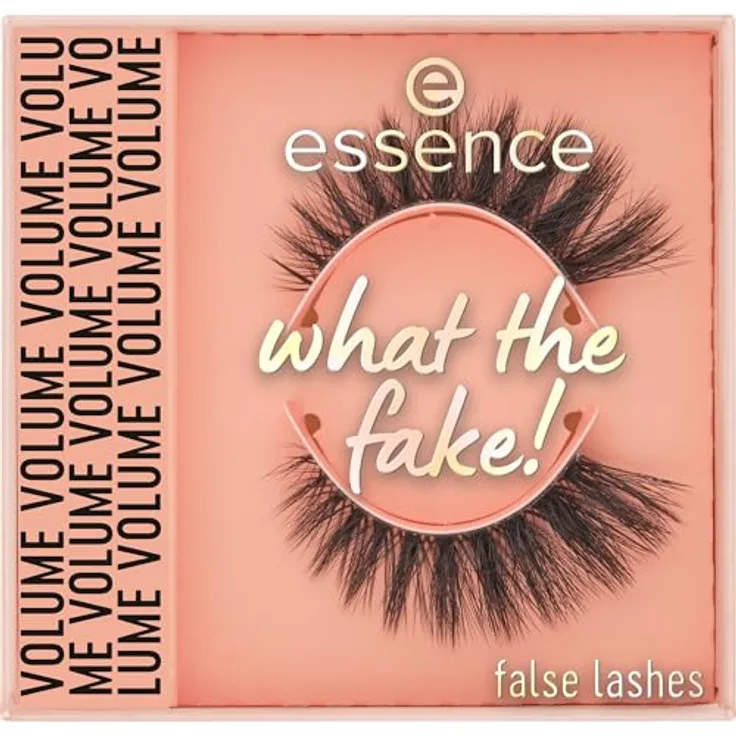 essence cosmetics what the FAKE! false lashes, künstliche Wimpern, Nr. 01, Transparent, Extremes Volumen, vegan, ohne Mikroplastikpartikel, Nanopartikel frei, ohne Parfüm - 1er Pack (1g)