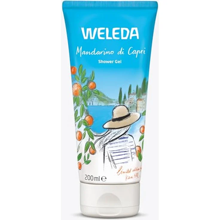 WELEDA Bio Mandarino di Capri Duschgel vegan - Limitierte Edition mit Mandarine/Rosmarin Duft - Natürliche Hautpflege Duschseife, 200ml – Bild 1
