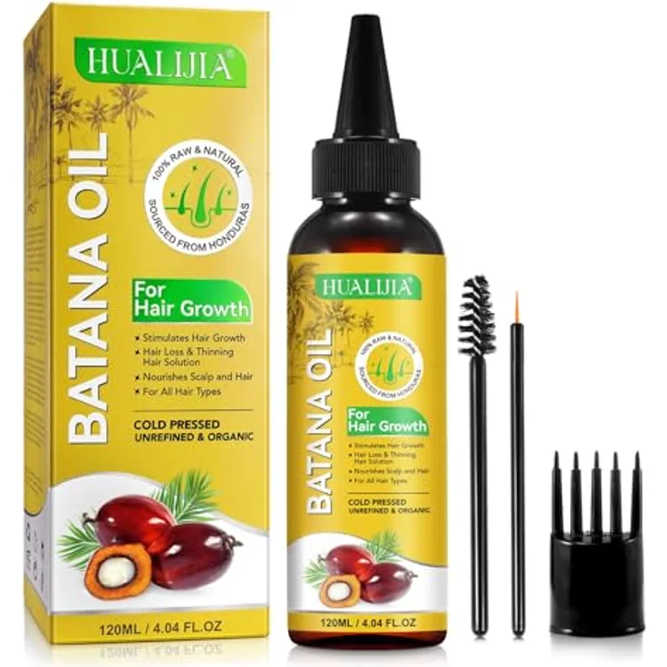 P-Beauty Batana Öl, Kaltgepresst 120ml - Haaröl für Haarwachstum & Pflege, ohne Zusatzstoffe, ideal für Haare, Kopfhaut, Wimpern & Augenbrauen