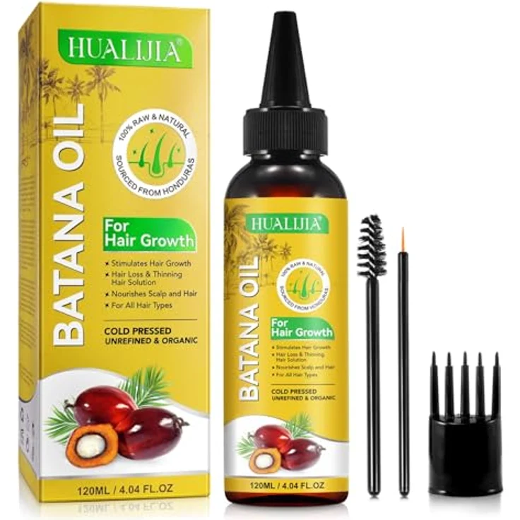 P-Beauty Batana Öl, Kaltgepresst 120ml - Haaröl für Haarwachstum & Pflege, ohne Zusatzstoffe, ideal für Haare, Kopfhaut, Wimpern & Augenbrauen – Bild 1