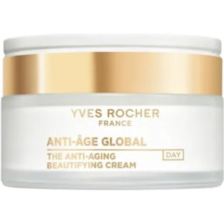Yves Rocher Reichhaltige Verschönernde Anti-Aging-Creme mit Gold-Achillea-Extrakt, regeneriert und strafft, für alle Hauttypen, 50 ml