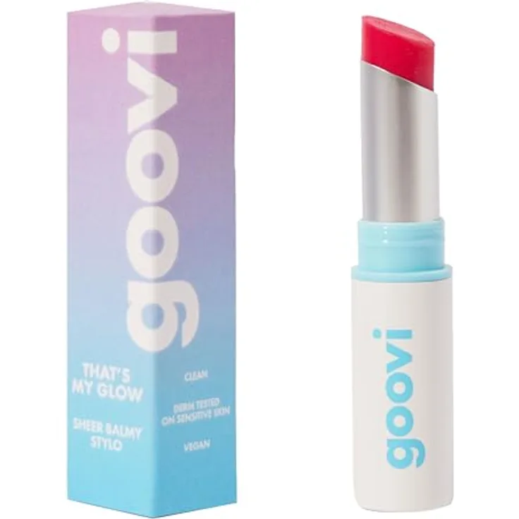 GOOVI That's My Glow Tinted Lip Balm, getönter Lippenbalsam mit Meeresalgenextrakt, pflegend & glänzend, 2,5g