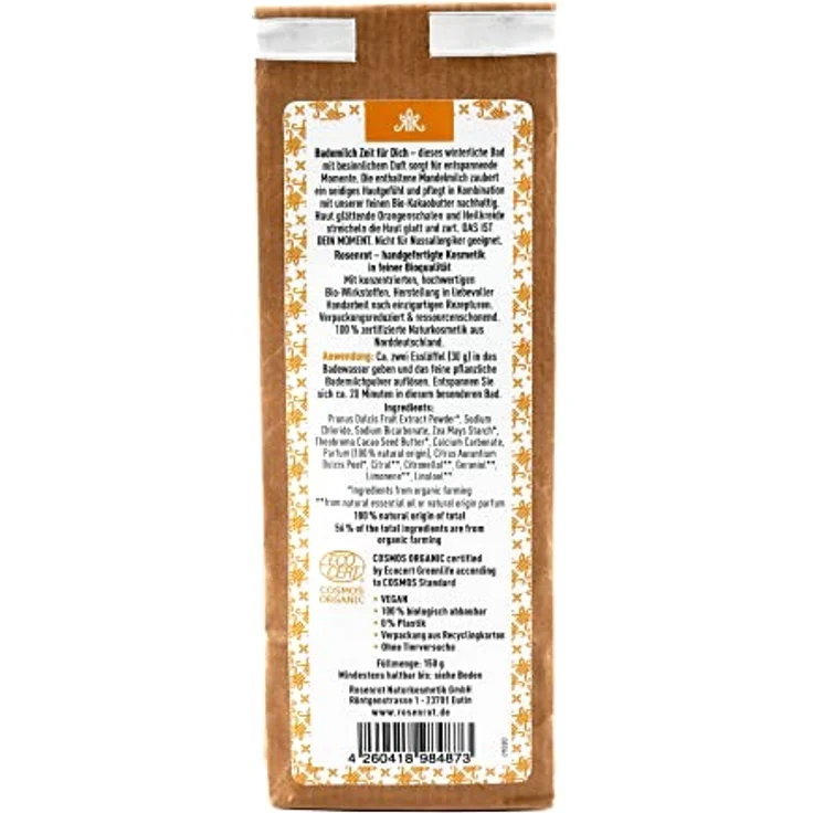 Rosenrot Naturkosmetik - Bademilch Zeit für Dich (150g) - Preisvergleich – Bild 2
