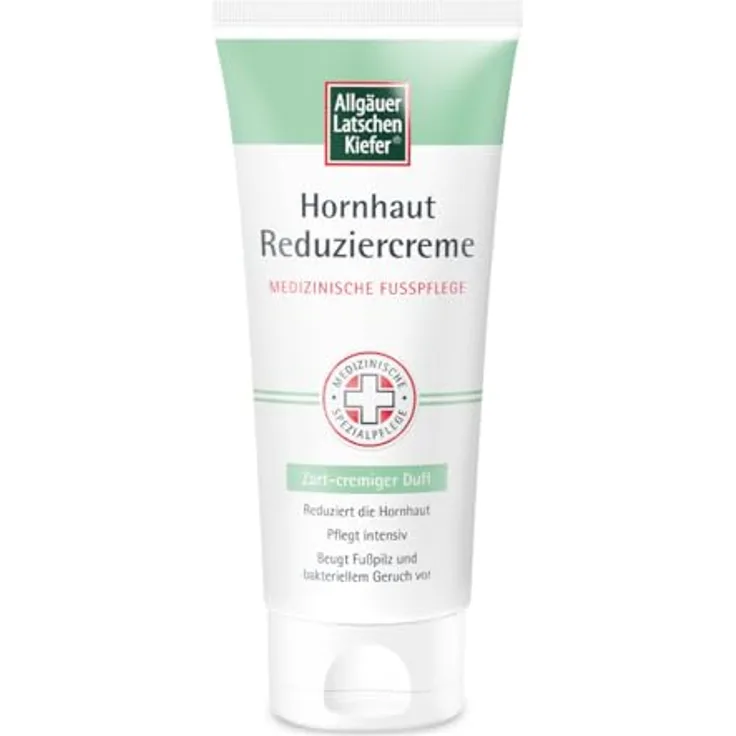 Allgäuer Latschenkiefer Hornhaut Reduziercreme, cremig, medizinische Fußpflege mit Fruchtsäuren, 100 ml