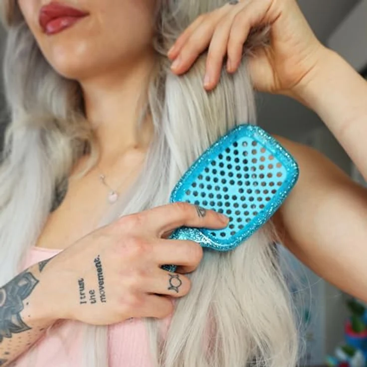 UNbrush Glitter Collection Detangling Hair Brush, Sapphire Detangler mit 105 Borsten für sanftes Entwirren von nassem und trockenem Haar – Bild 9