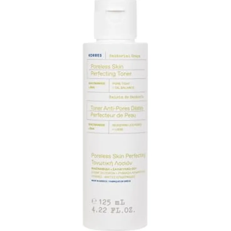 KORRES SANTORINI GRAPE Porenverfeinernder Toner mit 2 % Salicylsäure, Niacinamid & Traubenextrakt, gegen Öl & Unreinheiten, für glatte, strahlende Haut, 125 ml
