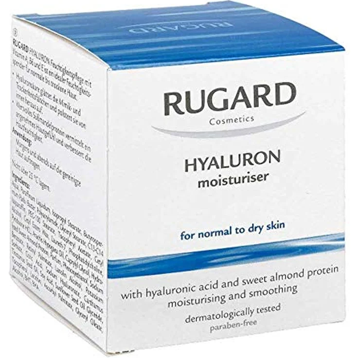 RUGARD Hyaluron Feuchtigkeitspflege: Erfrischende Feuchtigkeitscreme mit Hyaluronsäure & Süßmandelprotein, 100ml – Bild 2