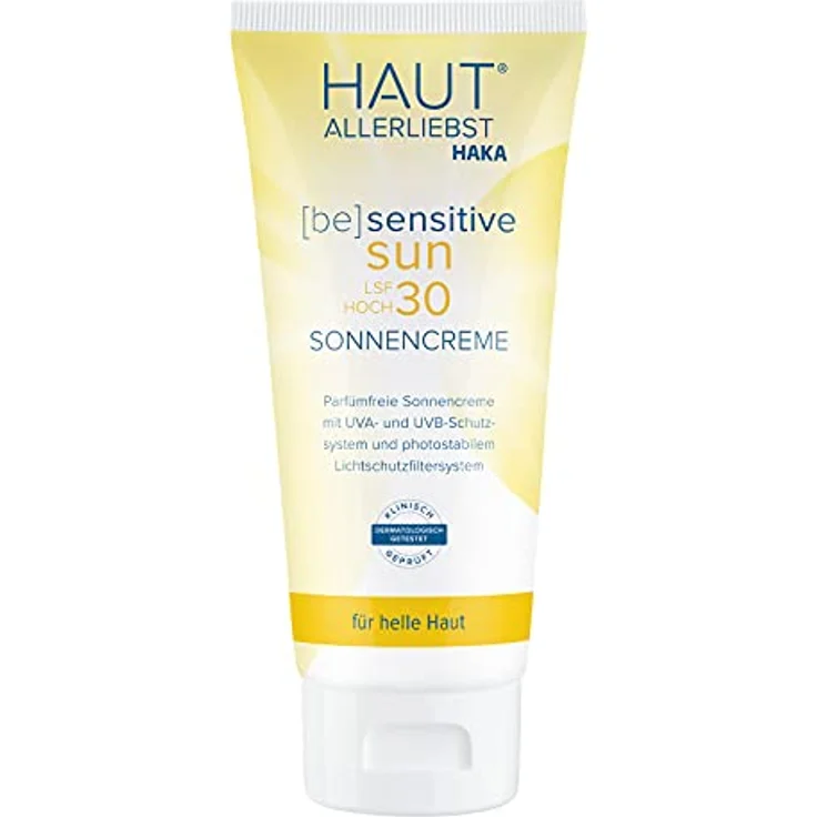 HAUTALLERLIEBST Sonnencreme LSF 30 Wasserfest, regeneriert, vegan, Parfümfrei, 100 ml – Bild 1