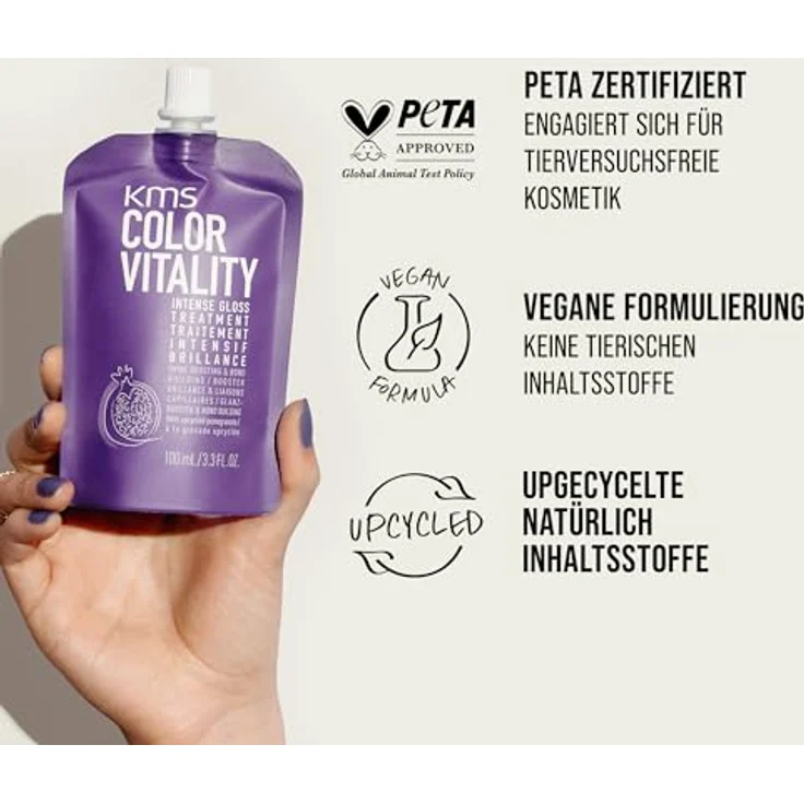 KMS Color Vitality Intense Gloss Treatment 500ml - Farbschutz- und Glanzcreme, stärkt Haarbindung und erhöht Farbbrillanz – Bild 5
