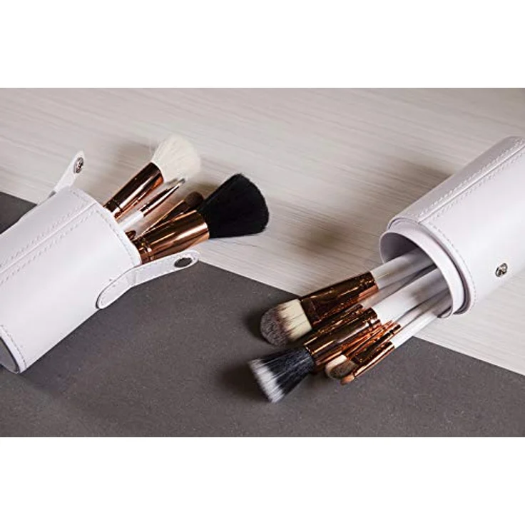 Zoë Ayla Makeup Brush Set 12 Piece Pinselset mit Etui, für verschiedene Make-up-Varianten, vegan, mit Etui – Bild 8