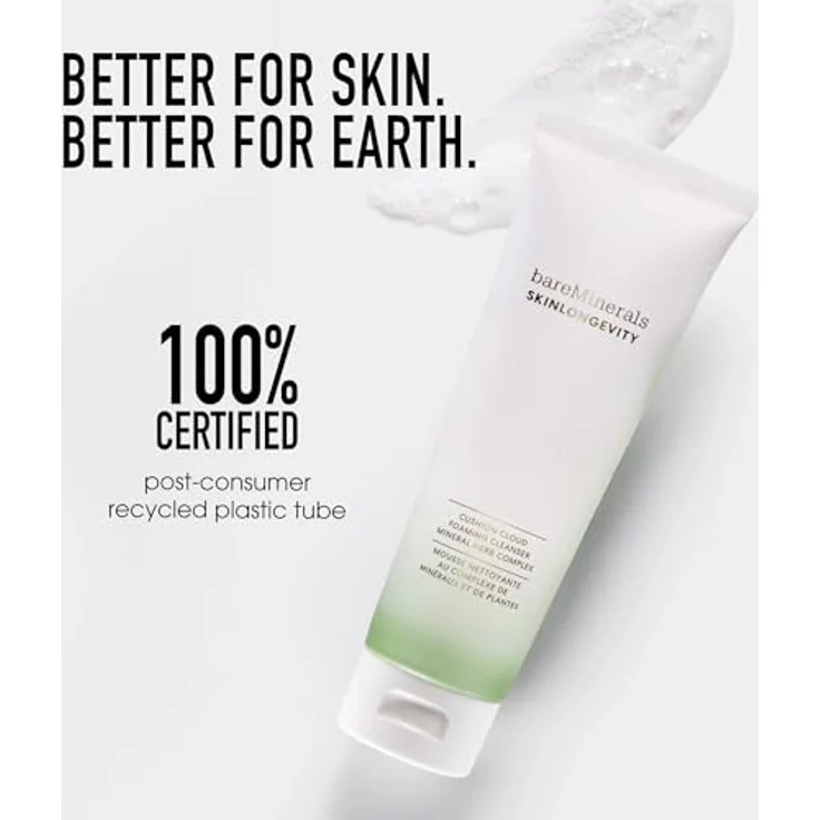 bareMinerals Cushion Cloud Foaming Cleanser, Reinigungsschaum für Damen, 120 ml mit feuchtigkeitsspendender Formel und strahlendem Teint – Bild 7