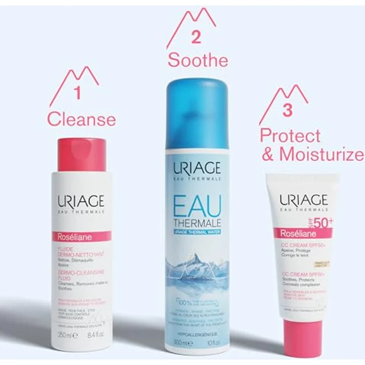 Uriage Creme Roséliane CC Cream 40 ml mit pflegender Wirkung für alle Hauttypen – Bild 6
