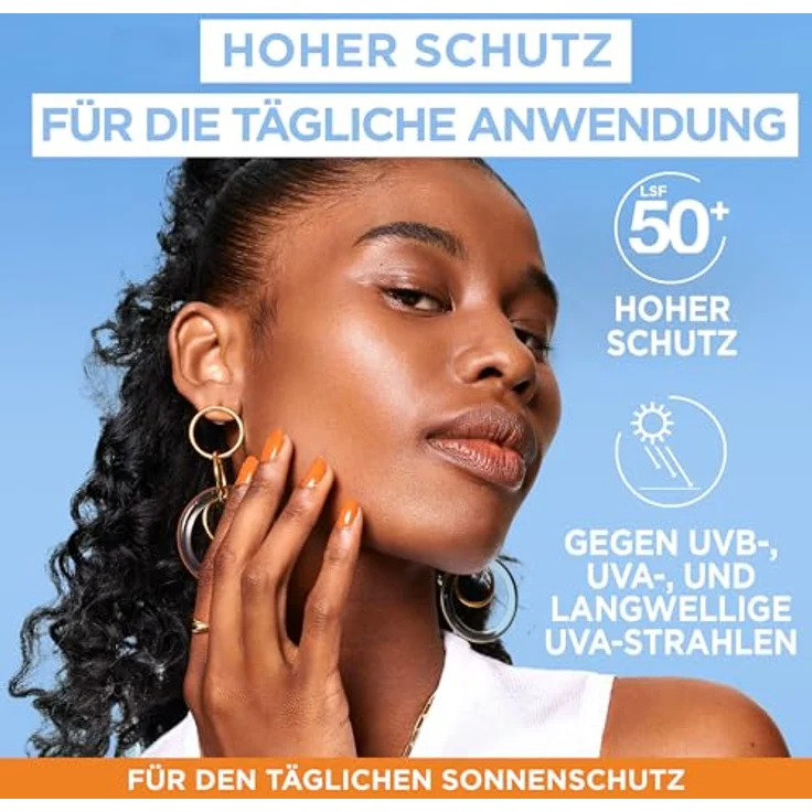 Garnier Anti-Age Super UV Sonnenschutz-Creme LSF 50, Gesichtspflege mit Hyaluronsäure und Niacinamid, 50 ml, hypoallergen, nicht fettend, Eco-Designed Tube – Bild 6