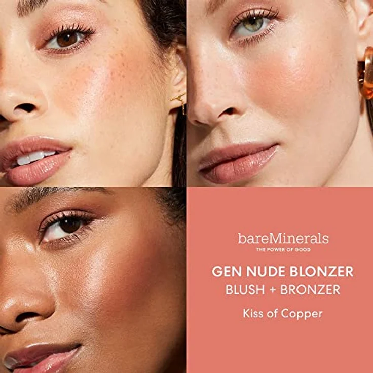 bareMinerals Rouge Gen Nude Blonzer Blush Damen 3,8 g, 2-in-1 Blush + Bronzer mit mineralischen Pigmenten, Farbe: Kiss of Pink – Bild 3