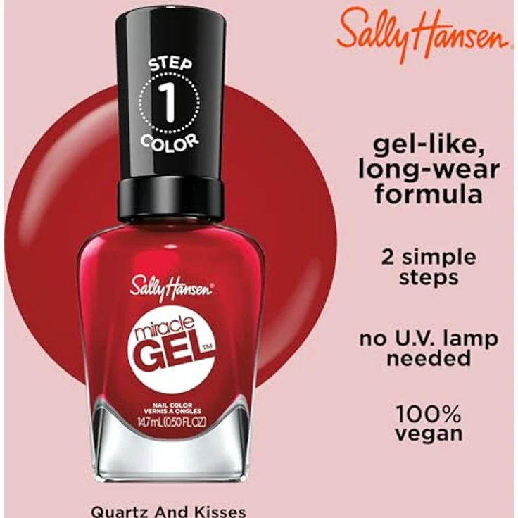 Sally Hansen Miracle Gel Gel-Nagellack 14,7 ml Farbton 680 Rhapsody Red – Bild 4