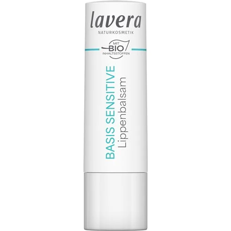 Lavera Basis Sensitive Lippenbalsam, Feuchtigkeitsspendend & Beruhigend für sensible Lippen, 24h Pflege, Naturkosmetik, 1 Stück