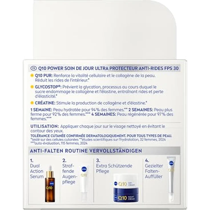 NIVEA Q10 Anti-Falten POWER Extra Straffende Tagespflege, 50ml, LSF 30 mit Hyaluronsäure und Kollagen-Booster – Bild 10