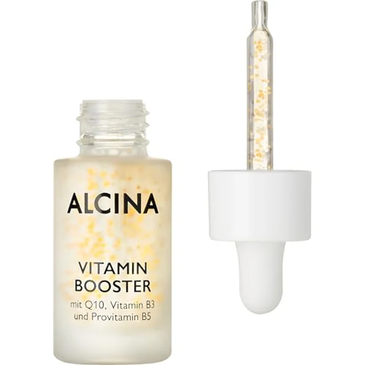 Alcina Vitamin Booster - 1 x 15 ml - Gesichtsserum mit Q10, Vitamin B3 & Provitamin B5 für sichtbar geglättete Haut – Bild 3