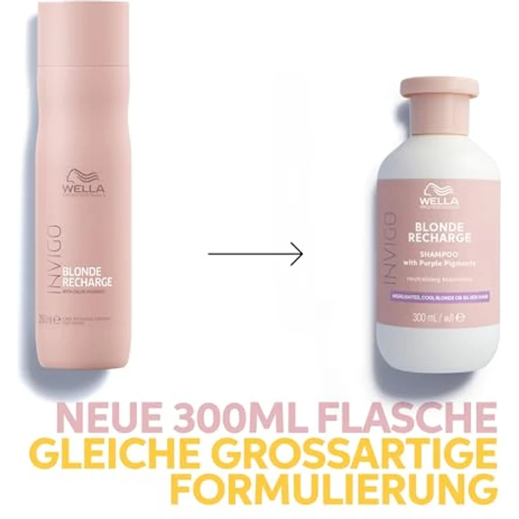 Wella Professionals Invigo Blonde Recharge Shampoo – Silbershampoo für blondiertes Haar – mit Vitamin E – 500 ml – Bild 2
