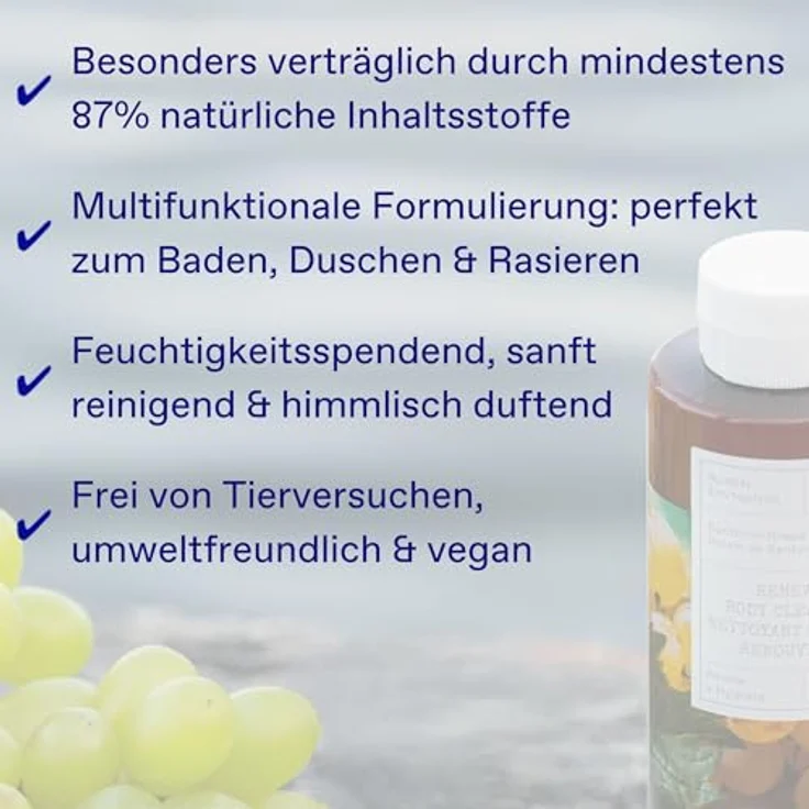 KORRES SANTORINI GRAPE Revitalisierendes Duschgel, XL 400ml-Format, vegan – Bild 2