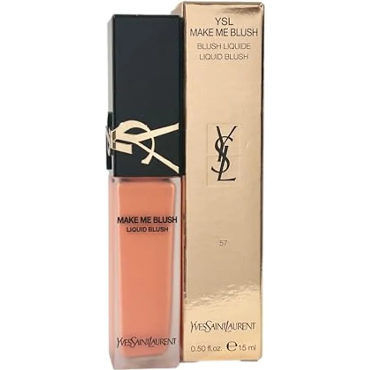 Yves Saint Laurent Make Me Blush Liquid Rouge für Damen, Coral Clash 57, 15 ml, flüssiges Rouge mit natürlichem Wangenrot-Effekt