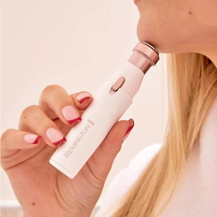 Remington BareMe WFS200, 2-in-1 Augenbrauenrasierer und Gesichtshaarentferner mit hypoallergenen Aufsätzen, USB-C Ladefunktion, wasserdicht – Bild 7