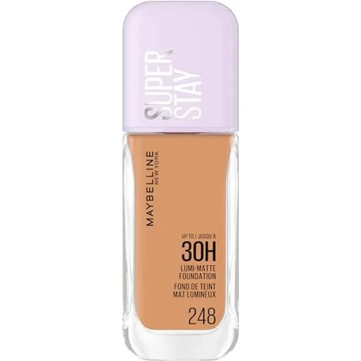 Maybelline Super Stay Lumi Matte Foundation, 35 ml, Farbe 248, luftige Textur mit lichtreflektierenden Partikeln für strahlenden Teint