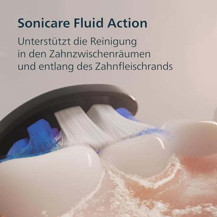 Philips Sonicare 6100 HX7403/07, Wiederaufladbare Schallzahnbürste für Erwachsene, 31.000 Bewegungen/Minute, Drucksensor, Blau, mit Reiseetui – Bild 3
