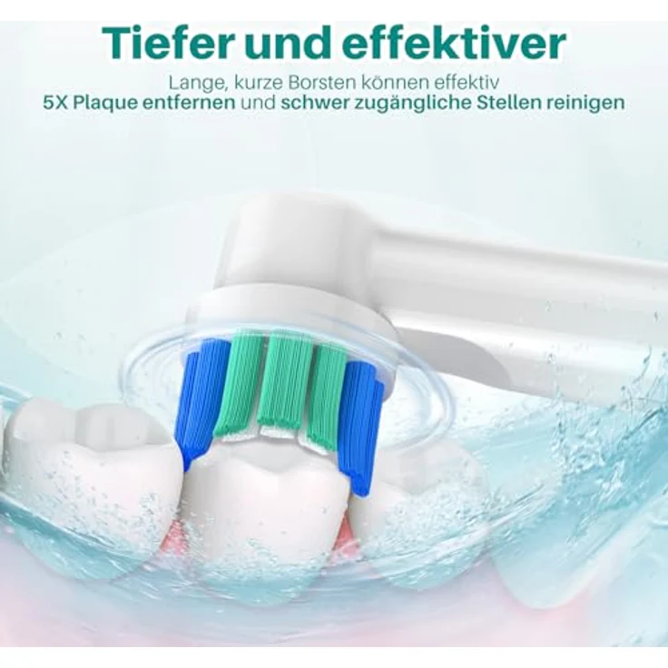 REDTRON Ersatzbürstenköpfe für Oral B, 8er Pack mit präziser Borstenanpassung, passend für Professional Care, Vitality Pro, Smart und Genius Serien, Weiß – Bild 5