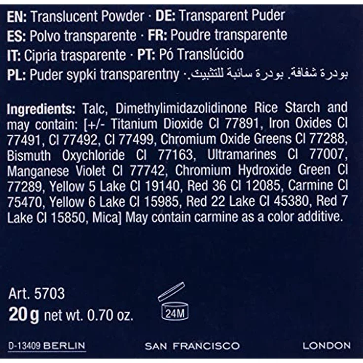 Kryolan Transparent Puder, 20g Tl11 – Bild 3