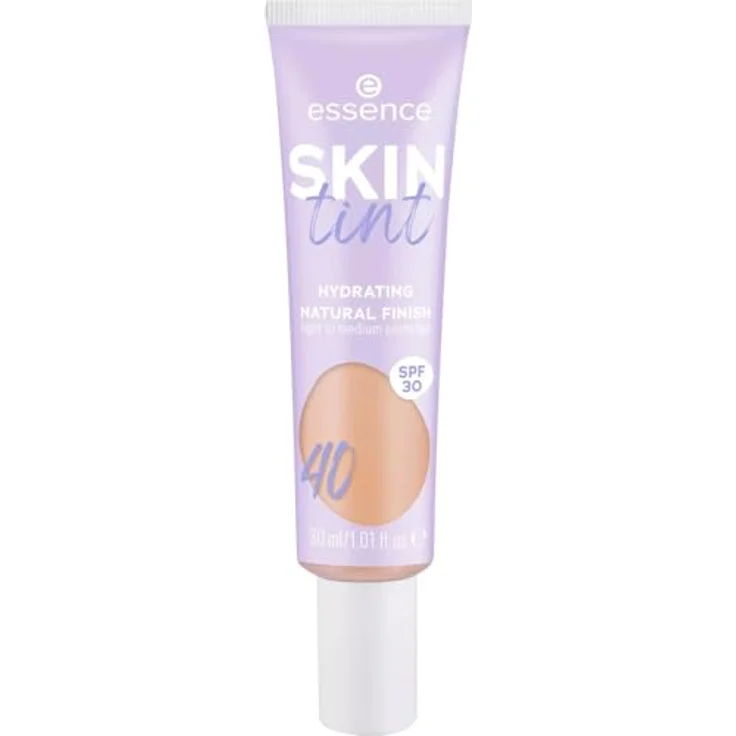 essence cosmetics SKIN tint, Make-up, Nr. 40, Nude, feuchtigkeitsspendend, vegan, ölfrei, SPF 30, 1er Pack (30ml) – Bild 2