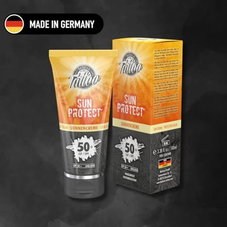 Believa Tattoo Sonnencreme SPF 50+, hochwirksamer Sonnenschutz für Tattoos, 100ml – Bild 5