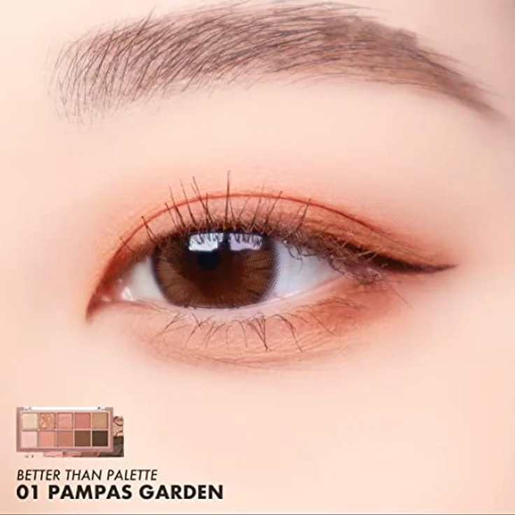 rom&nd Better Than Palette Lidschattenpalette Farbton 01 Pampas Garden, 7.5 g, hohe Pigmentierung, langanhaltend, mit Glitzer- und Metallic-Effekten – Bild 8