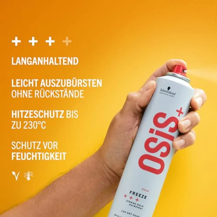 Schwarzkopf Professional Osis+ Hold Freeze Strong Hold Hairspray, 500 ml, Haarstyling  – Bild 4