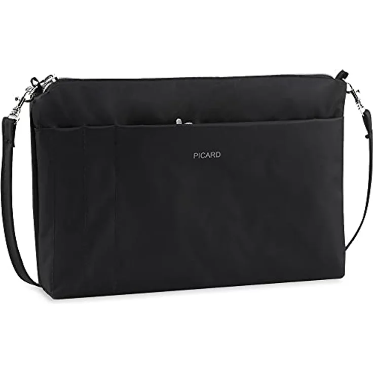 Picard Kosmetiktasche Switchbag L, Beauty Case in Schwarz mit abnehmbaren Schulterriemen und Schlüsselfinder