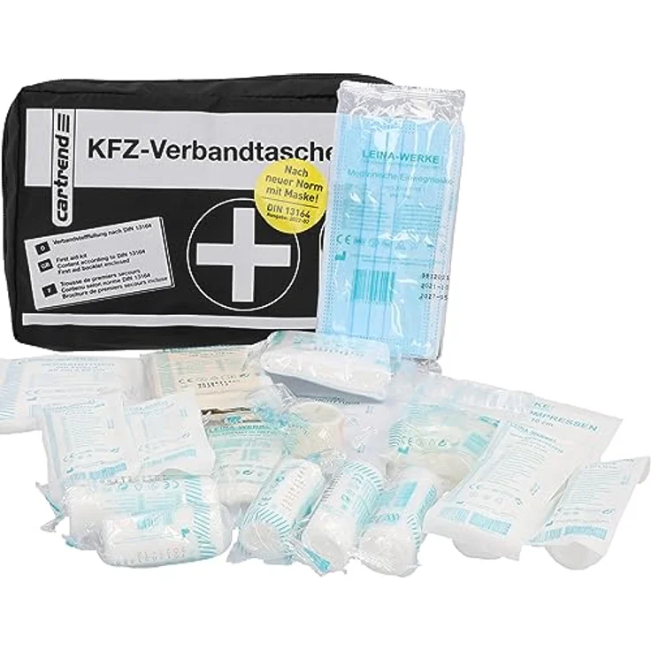 cartrend Verbandtasche Classic mit Malteser Erste-Hilfe-Sofortmaßnahmen, DIN 13164, schwarz – Bild 4