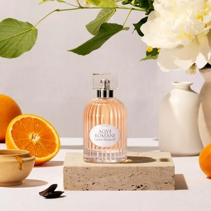 Laura Biagiotti LB AQVE ROMANE AMBROSIA AUREA EDT 100 ML, Damenduft mit Noten von Narzisse und Vanille-Orange – Bild 3